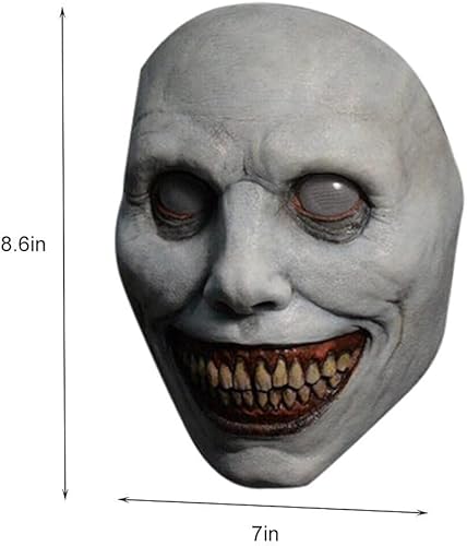 Miniatura 7 de Máscara espeluznante de Halloween, demonios sonrientes, cosplay malvados, máscara de miedo para disfraz de Halloween, accesorios para fiestas de