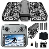 UAVRIAO Foldable Pocket Mini Drone with 2K Camera, Automatic Follow, Selfie Drone, Gesture Control, Smart Flight Paths, One-Click Takeoff/Landing, 360 Grid Protection, Stunt Mode for Adults Beginner