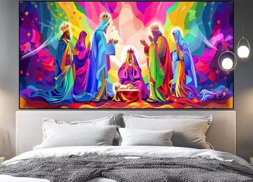 Mosaïques sans espace vide avec le diamond painting adulte grand format Jésus