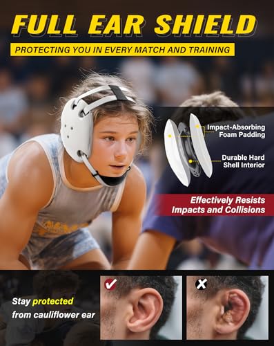Trymaker Wrestling Headgear, Youth Wrestling Head Gear with Chin Cup, Sorf Ear Guard for MMA, Jiu-Jitsu (for Users Age 10+) - Thumbnail 3