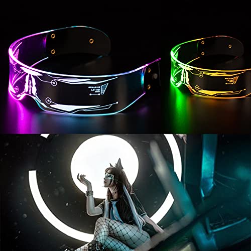 LED-Luminous-Glasses-7-Color-Cyberpunk-LED-Visor-Glasses-Futuristic-Electronic-Visor-Glasses-Perfect-For-Cosplay-and-Festivals-for-Party-Disco-DJ-MusicConcert-LiveFancy-Dress