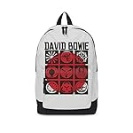David Bowie Japan Classic Backpack/Rucksack Casual School Day Bag Official White, One Size - 43cm x 30cm x 15cm - Officially Licensed Merchandise