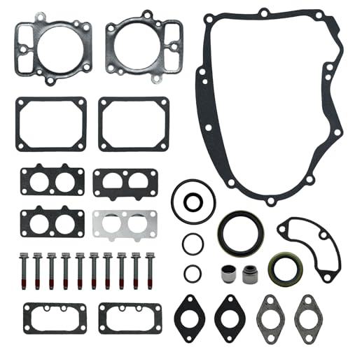 Strongthium 694012 Engine Gasket Set Replacement for Briggs & Stratton 499889 Toro Lawn Tractor with 10 pcs Mounting Bolts
