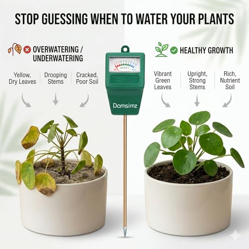 Damsimz 2 Packs Soil Moisture Meter for House Plants, Plant Water Meter, Plant Moisture Meter Soil Tester, Hydrometer for Plants Care, Gardening, Indoor and Outdoor Plants, No Battery Needed by Damsimz - Image 2