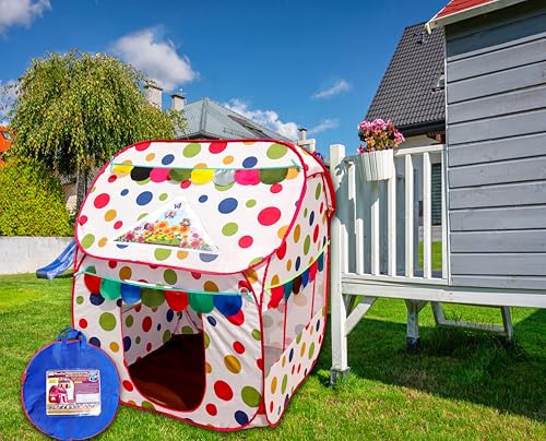 Image of Homecute Foldable Pop Up Hut Type Kids Toys Play Tent House for Boys and Girls (Medium Size Ball Print)