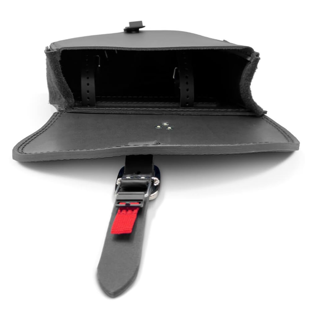ends cuoio Borsa Laterale Moto in Vero Cuoio, Borsa Laterale Forcella Moto compatibile con Modelli Harley Davidson Softail, Apertura Rapida Magnetica - 100% Made in Italy
