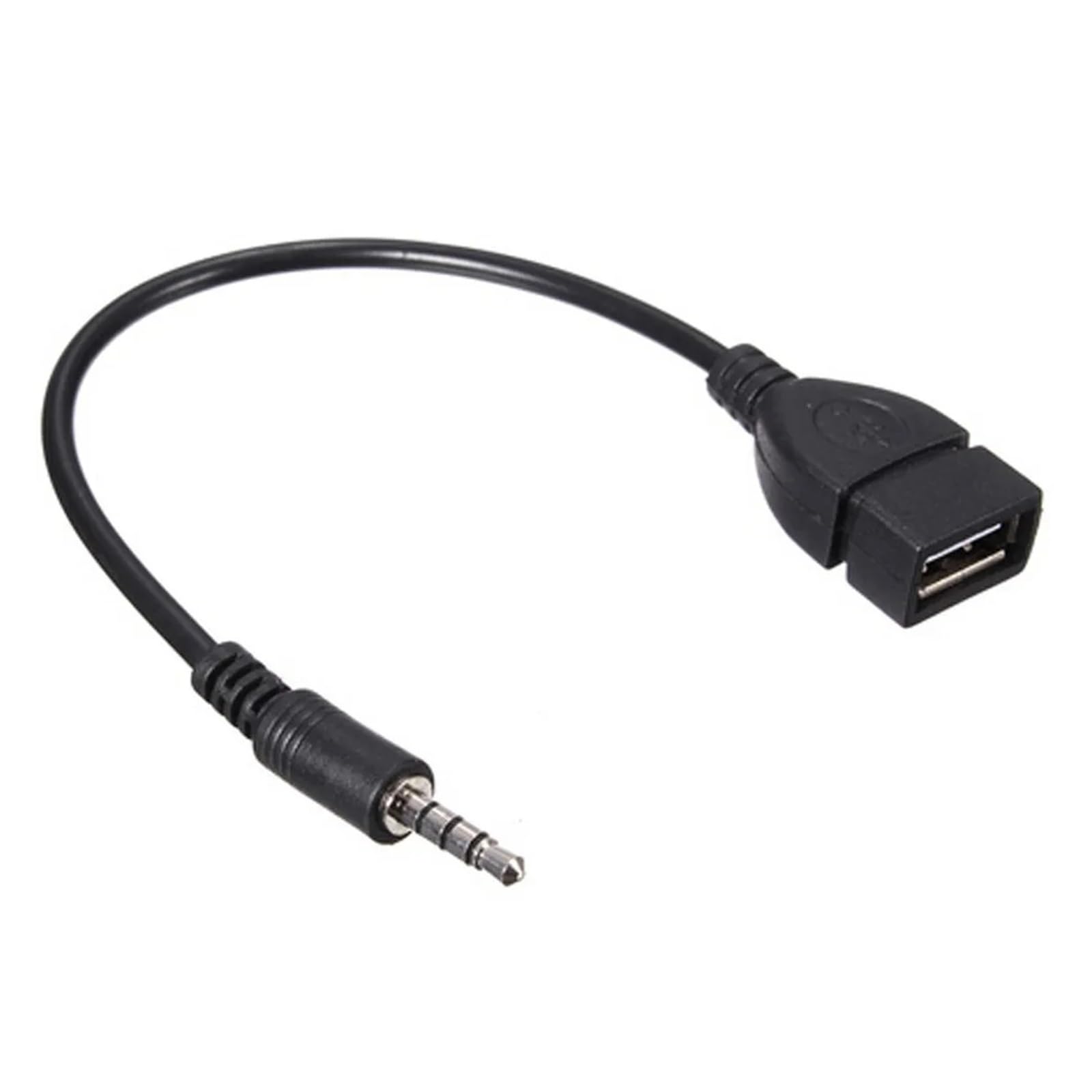 Gniazdo AUX a-dio męskie 3,5 mm na USB 2.0 typu A żeńskie, konwerter OTG, adapter kablowy, przewód stereo, gniazdo a-dio, akcesoria samochodowe