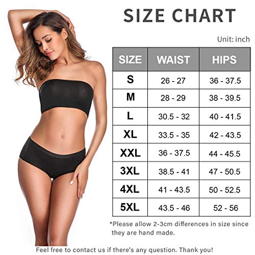 Ouenz Womens Underwear Briefs，Multipack Cotton High Waist Underpants Paties For Ladies Female,Multi,L #TOP6
