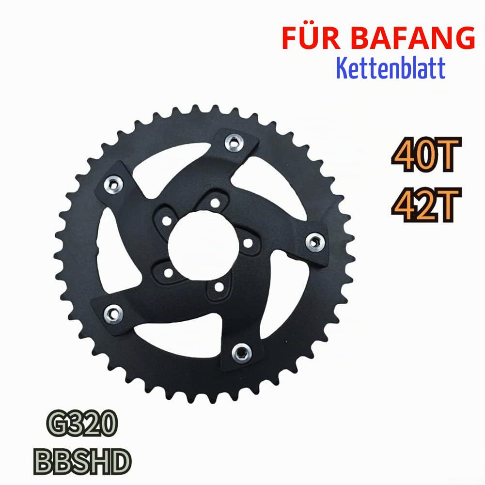ZYWUOY Fahrrad-Kettenblatt, Ebike Kettenblatt 40T 42T für BAFANG für BBSHD/M625 MidDrive Motor 1000W