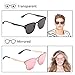 Mirrored Sunglasses for Women Men, Rimless Metal Frame with Sunglasses Case 3576 (PINK)