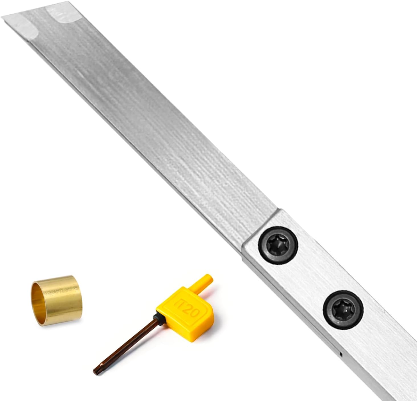 8.68 inches Carbide Parting Tool and Grooving Woodturning Tool with Copper Hoop for Wood Turning Lathe