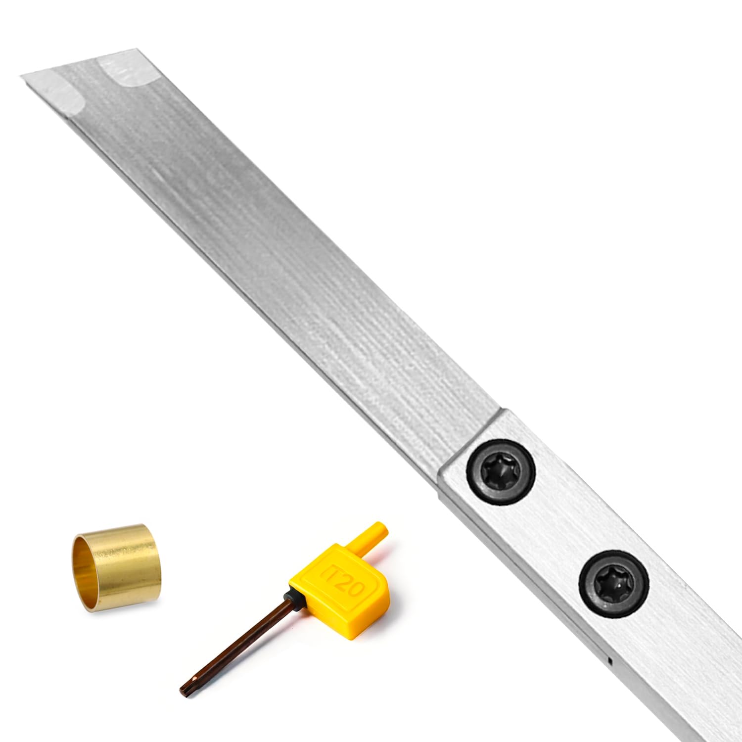 Asieg Tool Black 8.68 Inches Carbide Parting Tool And Grooving Woodturning Tool With Copper Hoop For Wood Turning Lathe