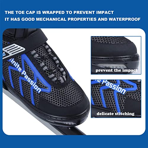 Adjustable Ice Skates Figure Skate Adjustment 4 Sizes For Boys Girls Youth Men Women And Beginners (Color : Blue, Size : S) #TOP2