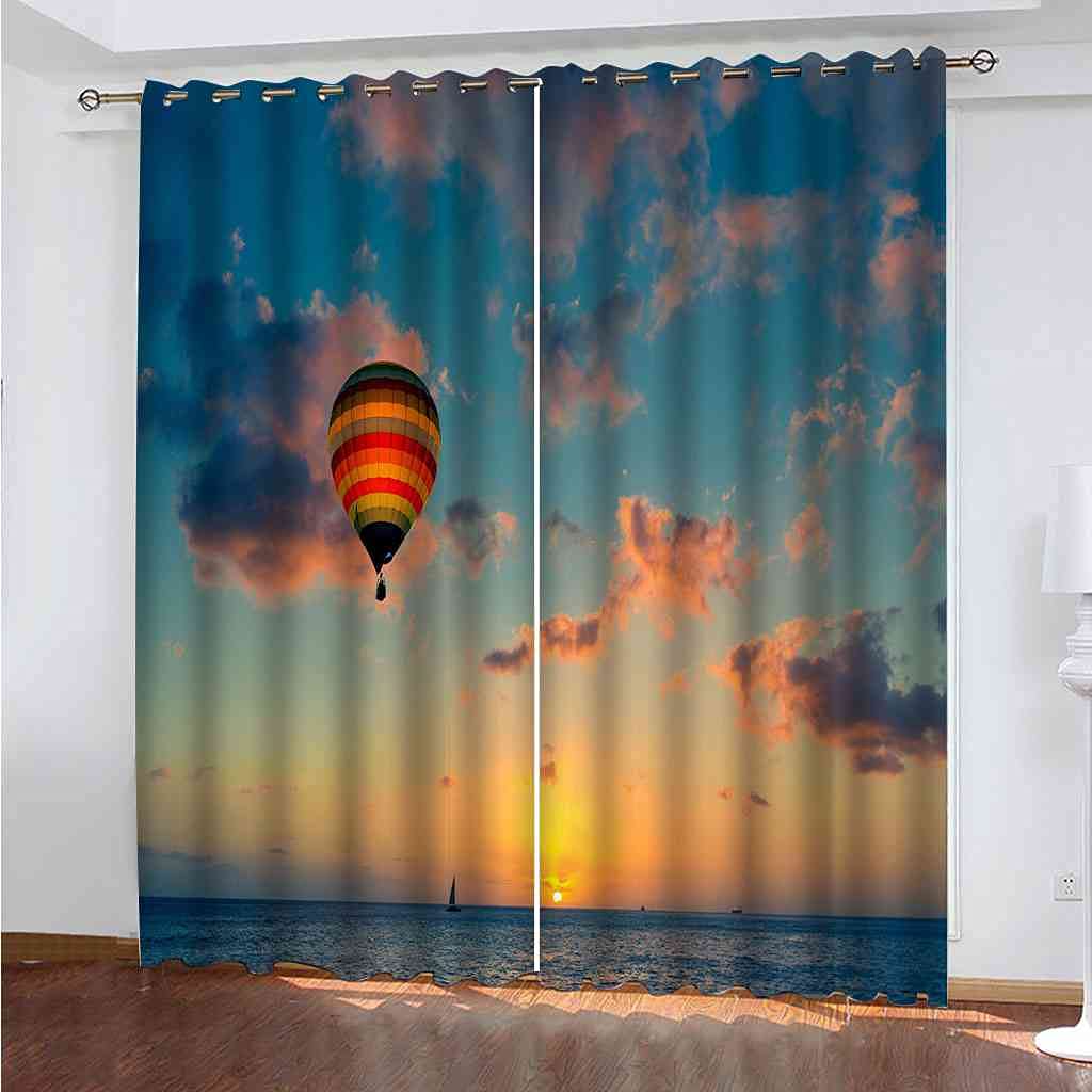Rideau thermique isolant bruits et lumière coucher de soleil