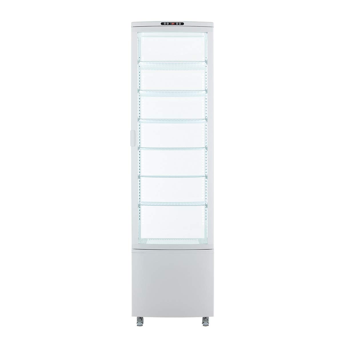 Amazon | 【Hijiru】大型冷蔵4面ガラスショーケース 278L/ホワイト 
