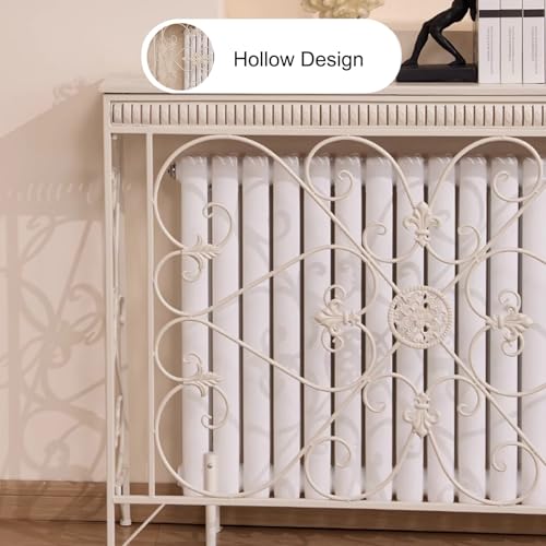 Cache-radiateur étagère meuble de rangement blanc pour maison - 5