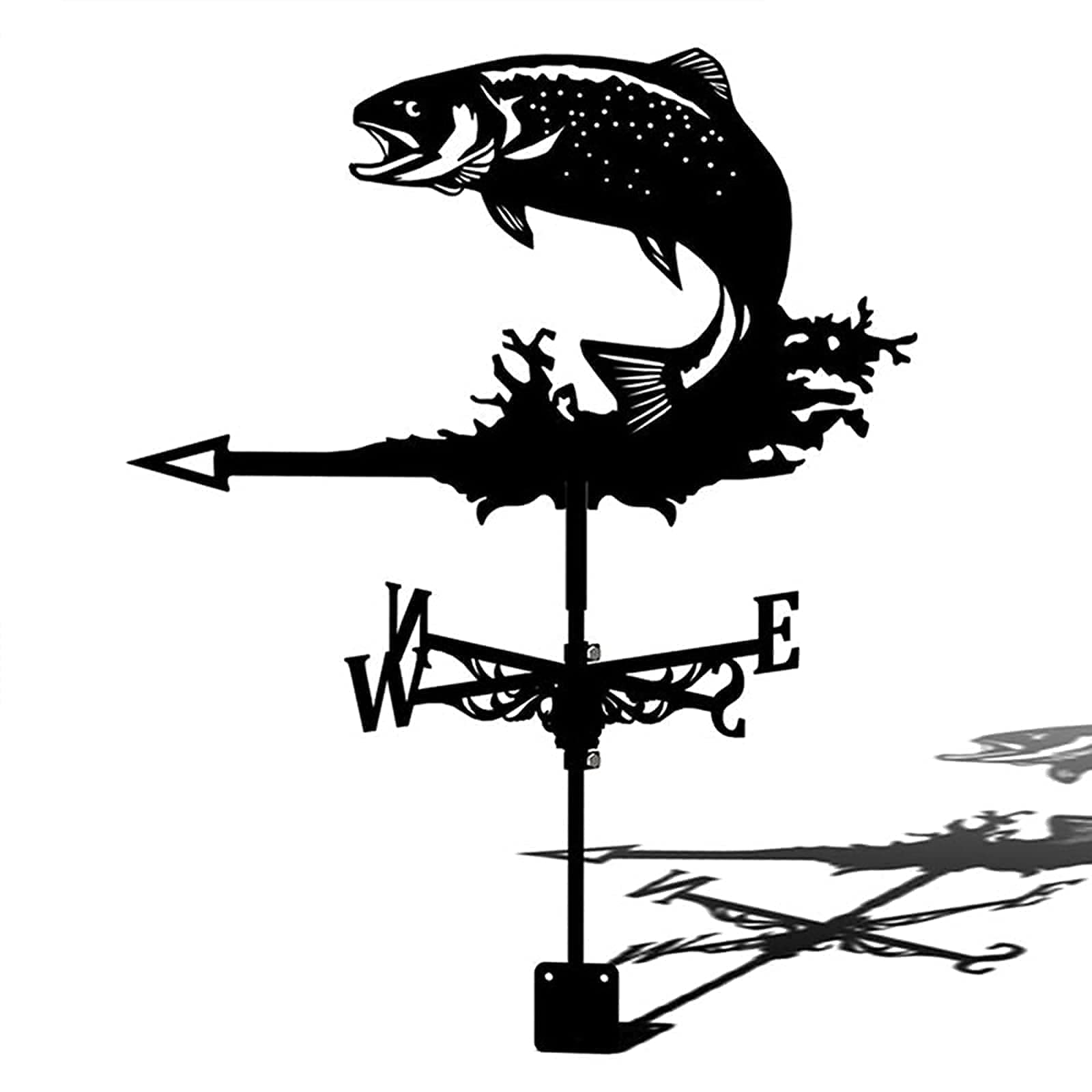 CZYLJLK Weathercock with Fish Weathervane Weather Vane Wind Direction for Patio-Fish||A