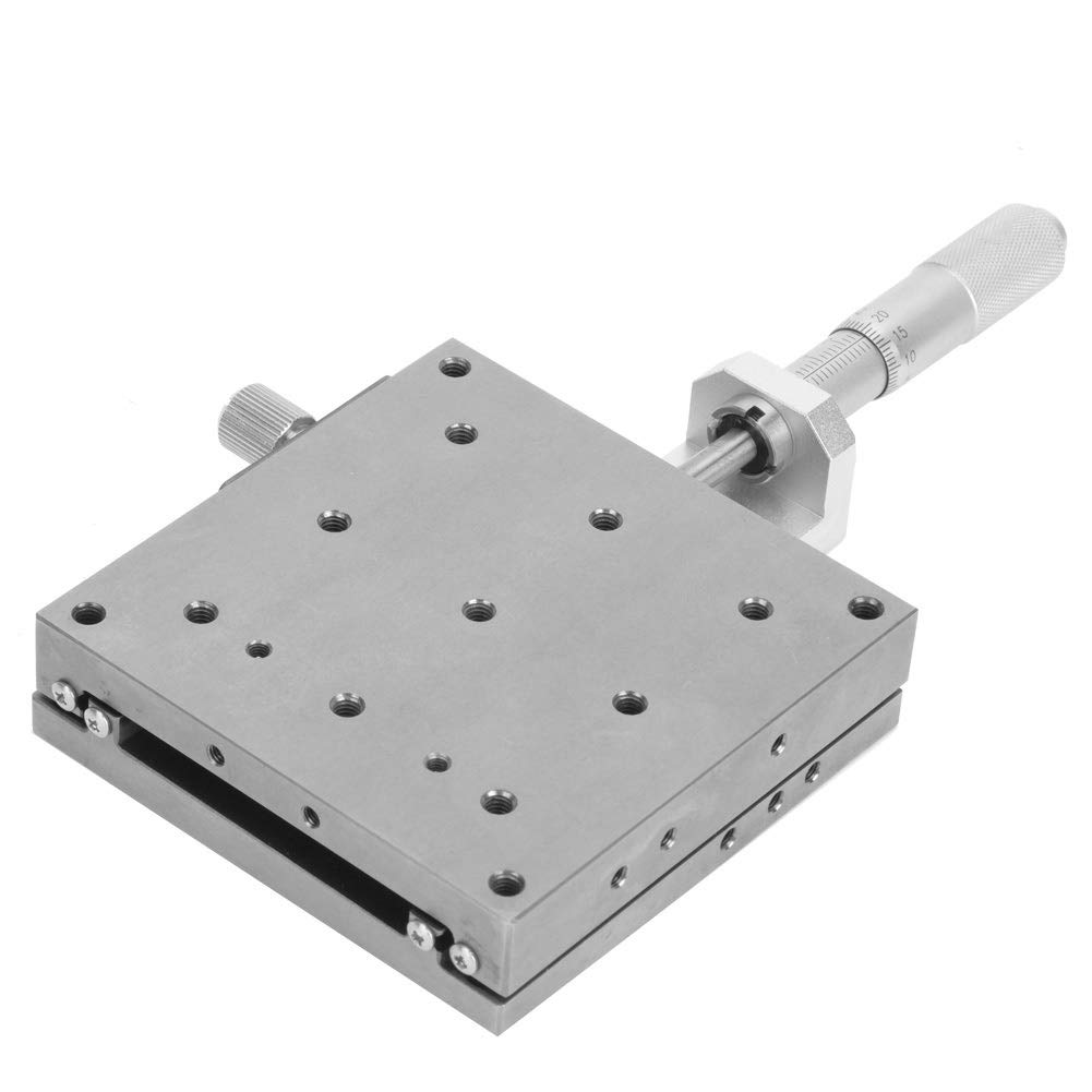 Manuelle lineare Plattform aus Edelstahl, X-Tisch, 80 x 80 mm, für Labor-Präzisionsprüfgeräte