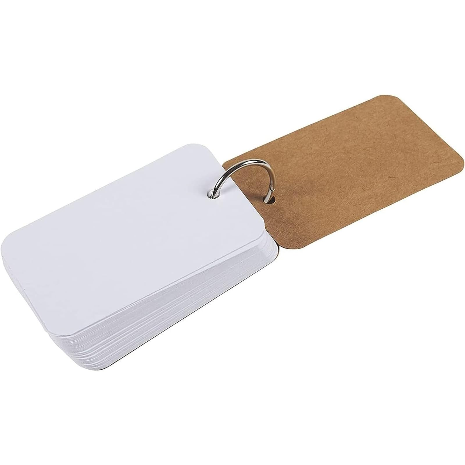 Lot de 32 cartes flash vierges avec anneaux pour étudier avec 50 feuilles chacune, 250 g/m² (5,6 x 8,9 cm)