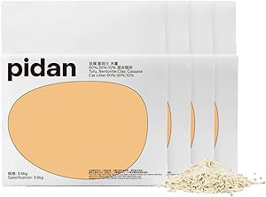 pidan 猫砂 おから 固まる ベントナイトとおから 混ぜる 脱臭 抗菌 真空パック 飛び散らない 天然素材 臭みから解放 (3.6kg×4袋)