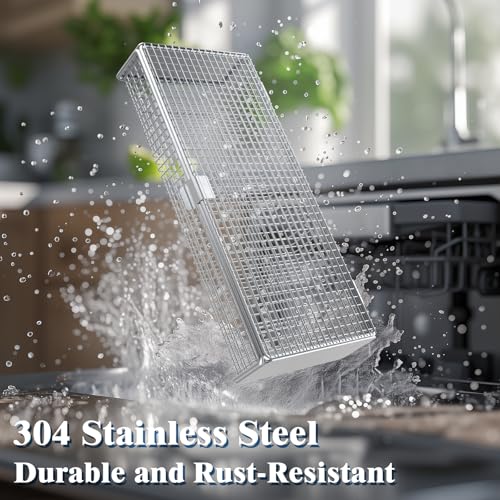 image for Viscogrip Dishwasher Basket for Small Items, 304 Stainless Steel Dishw