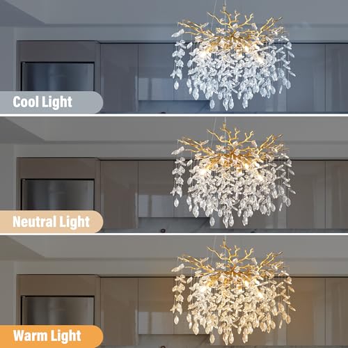 Modern Gold Tree Branch Crystal Chandelier - Luxury K9 Statement Light - Image 7