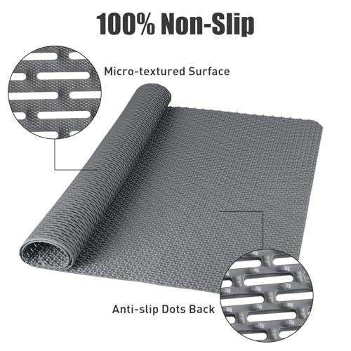 Image of Extra Large Non Slip Shower Mat, Yonala 59.1 inch x 35.4 inch Anti Slip Oversize Shower Mat for Inside Shower, Big Trimmable PVC Shower Floor Mat for Shower Stall, Bathroom, Tub, Quick Drying Matt