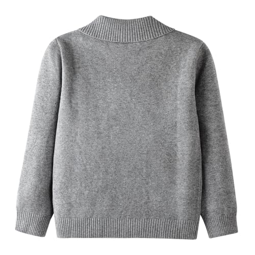 Danny D Boys & Girls' Knitted Peacoat Solid Double Button-Up Knitted Cardigan Kids Long Sleeves Knitwear Coat2