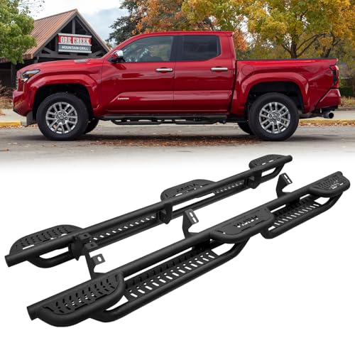 TIOYAR Drop Down Side Step Bars Running Boards Compatible with 2024 2025 Toyota Tacoma Double/Crew cab