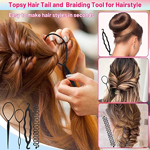 image for Evatage 1510Pcs Small Hair Rubber Bands with Hair Loop Styling Tool Co