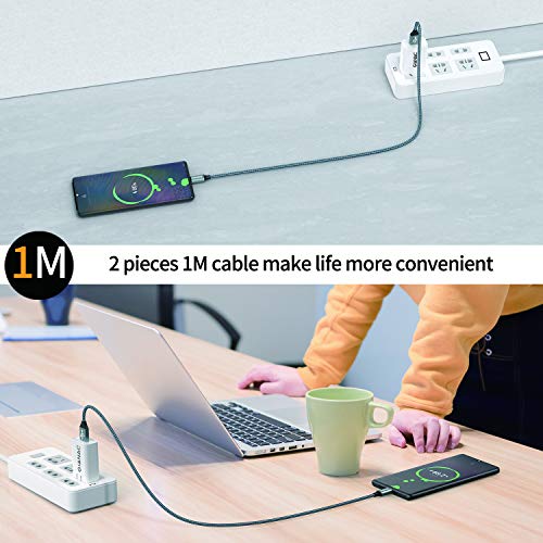 GIANAC USB C Kabel, [2 Stück 1m] 3.1A Ladekabel USB C Ladekabel – Ansicht 5
