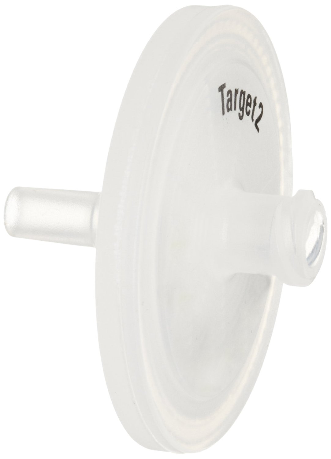 National Scientific PTFE Target Syringe Filter, Prefilter, 0.45µm Pore Size, 30mm Outside Diameter (Case of 100)
