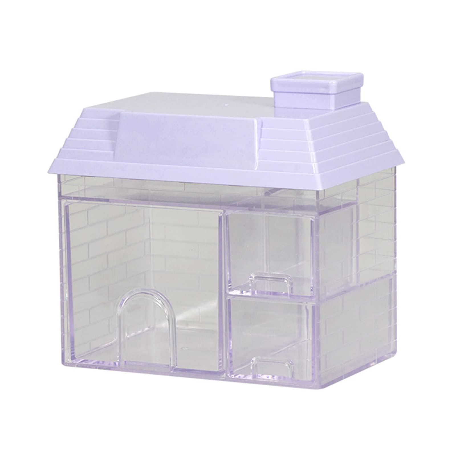 Buxuaaaa Clear Square House Storage Box Multipurpose Container Household Decoration for Dormitory Bedroom Desktop Decoration House Storage Box
