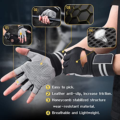 Astaresk 'Rock-Climber' Workout Gloves Weight Lifting Gym Gloves With Wrist Wrap Support For Men Women For Training, Fitness #TOP1