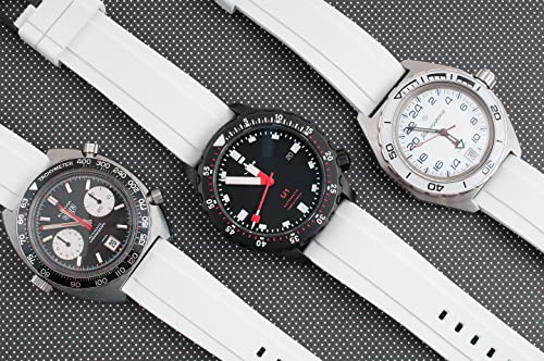 Image of StrapHabit Quick Release Rubber Watch Strap Band FKM 20mm 22mm 24mm