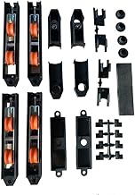 Kit Accessori Per Ante Porte Infissi Scorrevoli Con Carrelli Registrabili a 2 Ruote Maggiorate per serie export 60s
