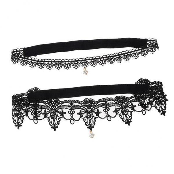 2x2pcs Wedding Garter Embroidery Floral Garters Women/Female/Bride Black S Clothing, Shoes & Accessories | Womens Clothing | Intimates & Sleep | Garter Belts-image-19