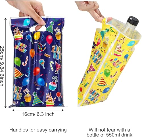 Image of VRB Dec 24pcs Foil Guddy bags, return gift bags for kids birthday, Happy Birthday Party Return Gift Bags For Boys and Girls, Colorful Gift Bag (24pcs Mix Bag)