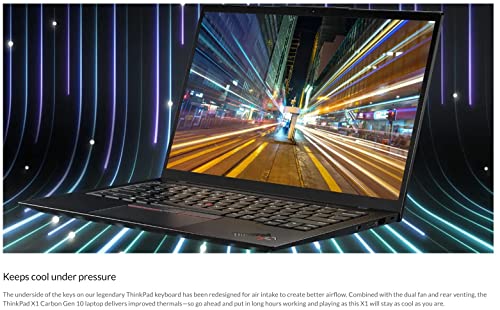 Image of Lenovo ThinkPad X1 Carbon Gen 10 Intel Core i7-1280P 14 inch WUXGA (1920x1200) IPS 400nits Anti-Glare, Touch, 32GB RAM, 1TB NVMe SSD, Backlit KYB Fingerprint Reader, Win11 Pro