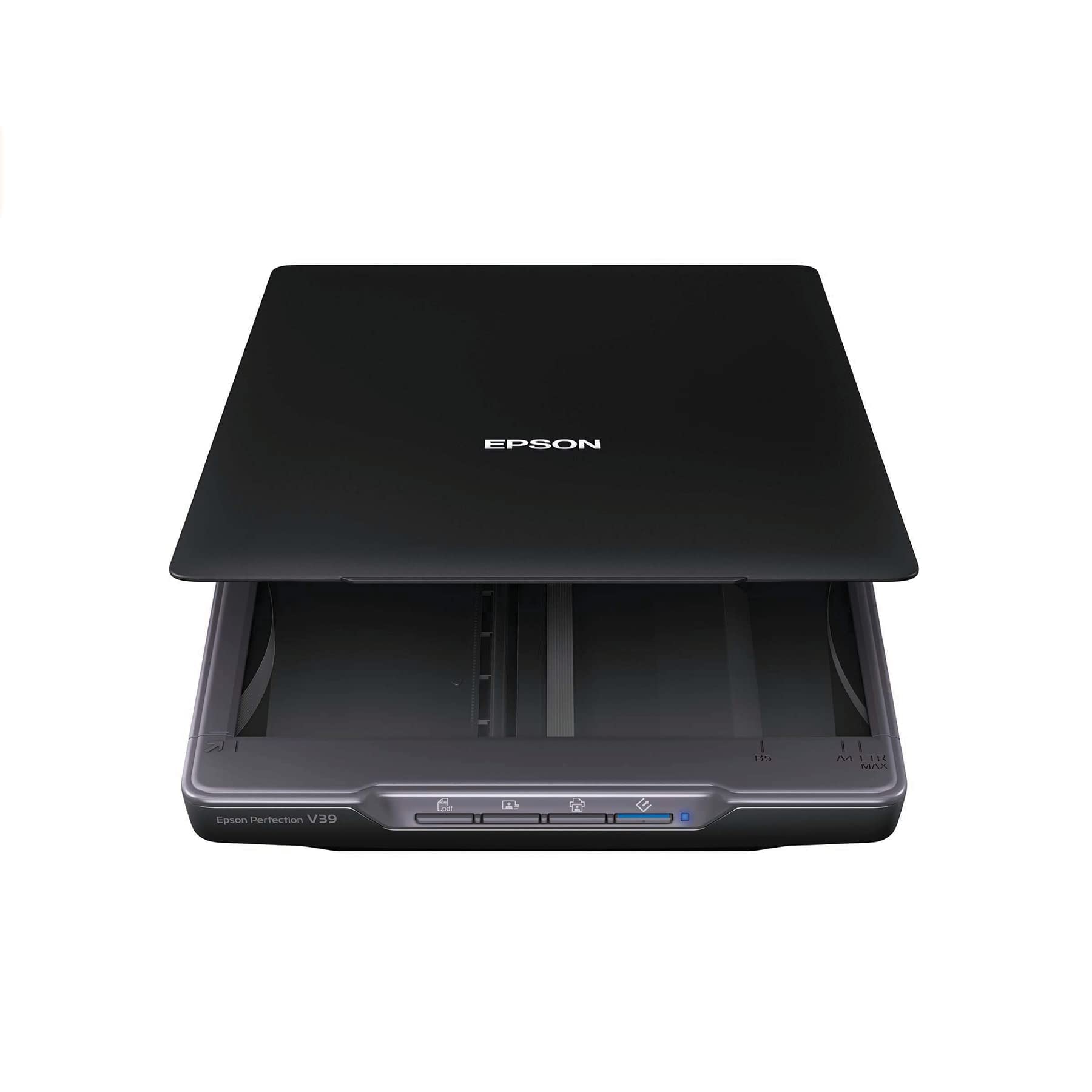 Perfection V39 Color Photo & Document Scanner with Scan-To-Cloud & 4800 Optical Resolution, Black