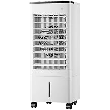 Portable 3-IN-1 Swamp Cooler Evaporative Air Cooler with 3 Speeds 9L Water Tank for Cooling 16 FT/S Remote Control Windowless Air Conditioner for Indoors Car Camping