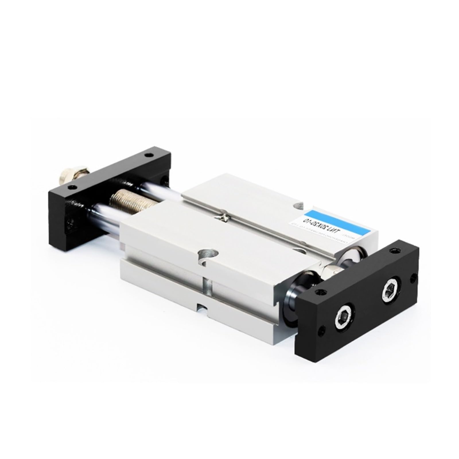 Cylindre pneumatique double tige TNJ avec course réglable en aluminium