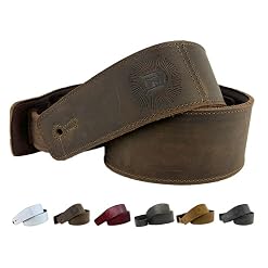 Anthology Gear « The Reticent Full Grain Leather Guitar Strap For Electric, Acoustic, and Bass Guitars (2 », Whiskey Brown) - Les Beatles, Paul McCartney, John Lennon, RIngo Starr, George Harrison
