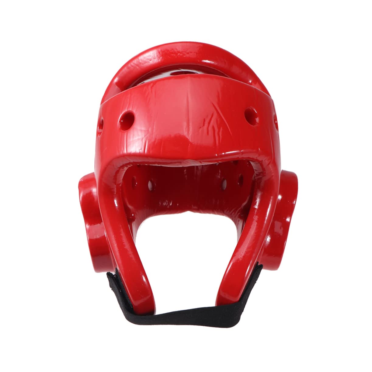 Parliky Children's Taekwondo Headgear Eva Helmet with Air Vented Ear Design and Elastic Adhesive Strap for Karate Sparring Training Protective Head Guard for Kids Size L Red