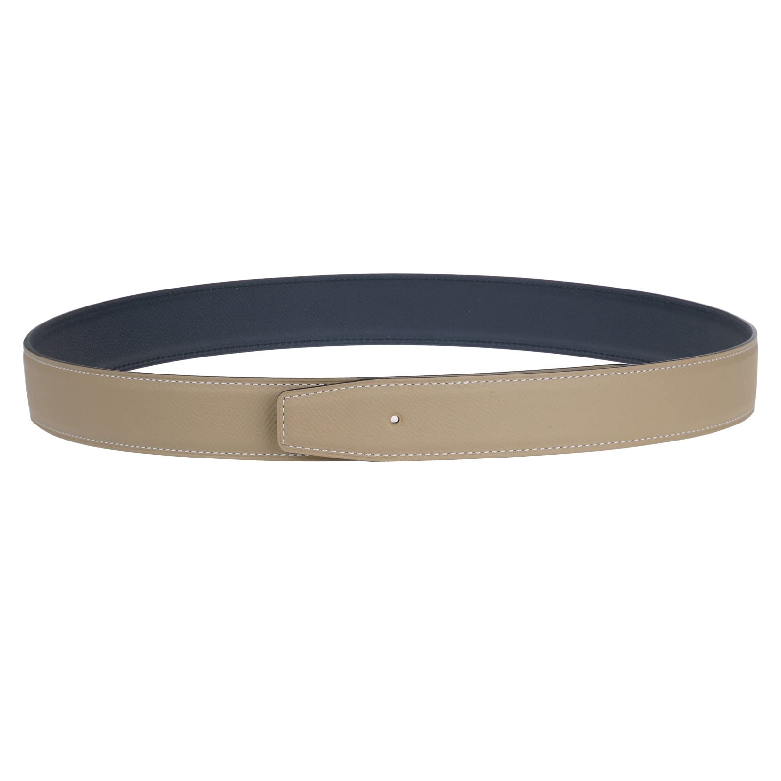 Reversible H Cinturones de cuero vaca grano entero Reemplazo Correa de cinturón Sin hebilla 32mm Amplio