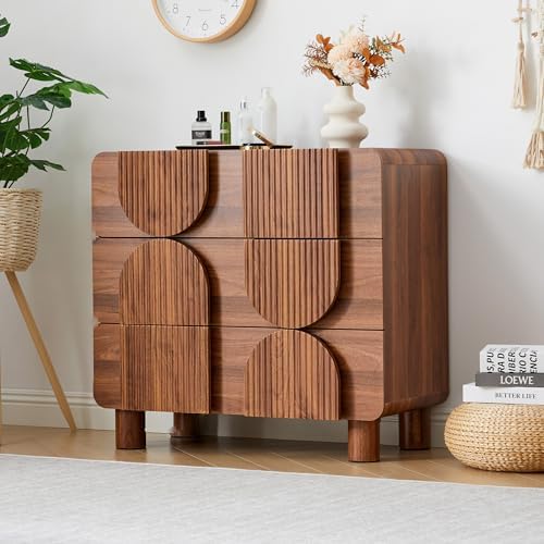 Janmer Fluted 3-Drawer Dresser