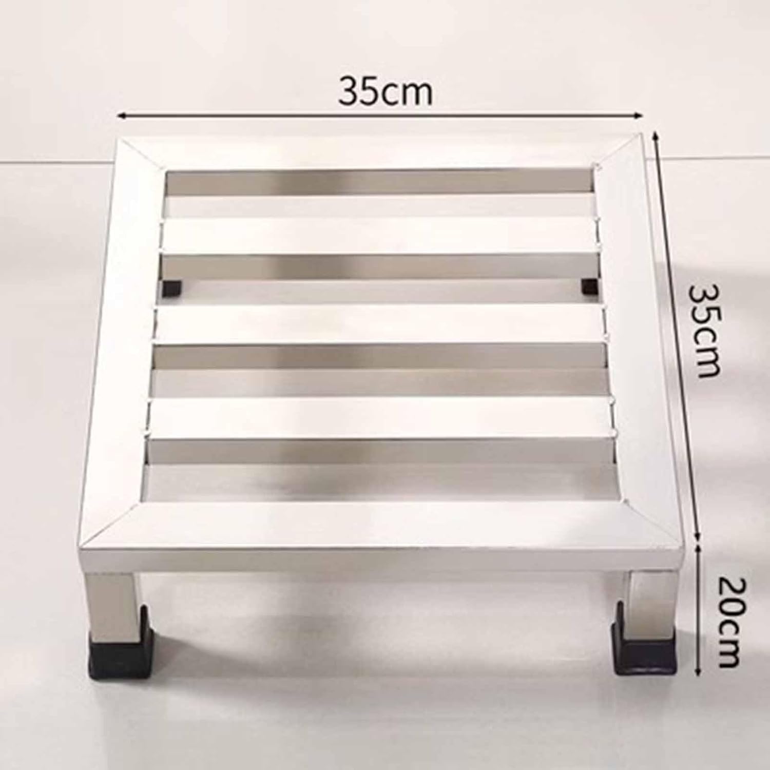 Heavy Duty Stainless Steel Appliance Riser Stand - Sturdy Rectangular Base for Washer & Fridge, Floor Bracket Shelf, Split Ground Pallet Rack (35x35x20cm) - Durable Support Solution