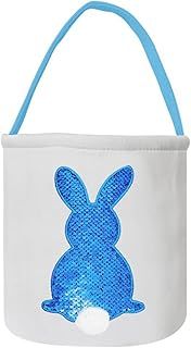 qazxswedcv SweetWU koszyk na zajączek wielkanocny torba dla dzieci spersonalizowane kosze na cukierki jajka prezenty zabawki torba - niebieski