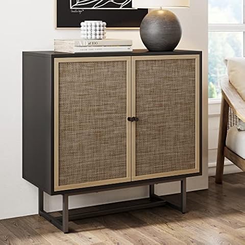 Nathan James Kova Rattan Wood Sideboard Cabinet Cover