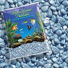 Pure Water Pebbles Pastel Blue Frost Aquarium Gravel, 5-LB, Colored Fish Tank Gravel